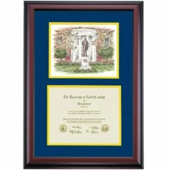 North Carolina-Greensboro Premier Charles Duncan McIver Statue Diploma Frame -gift shop DSSHEWNCGPC4NYNGW
