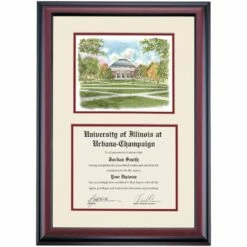 Illinois At Urbana-Champaign Premier Aerial View Of The Quad Diploma Frame -gift shop DSSHEWUILPC4MQDW