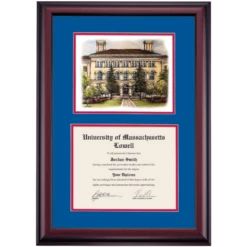 Massachusetts Lowell Premier Coburn Hall Diploma Frame -gift shop DSSHEWUMLPC4RCCWL