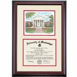 Mississippi Premier The Lyceum Diploma Frame -gift shop DSSHEWUMSPC4CLMW