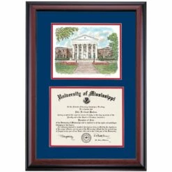 Mississippi Premier The Lyceum Diploma Frame -gift shop DSSHEWUMSPC4NCLMW