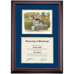 Pittsburgh Premier The Pitt Panther Statue Diploma Frame -gift shop DSSHEWUPTPC4NGPSW