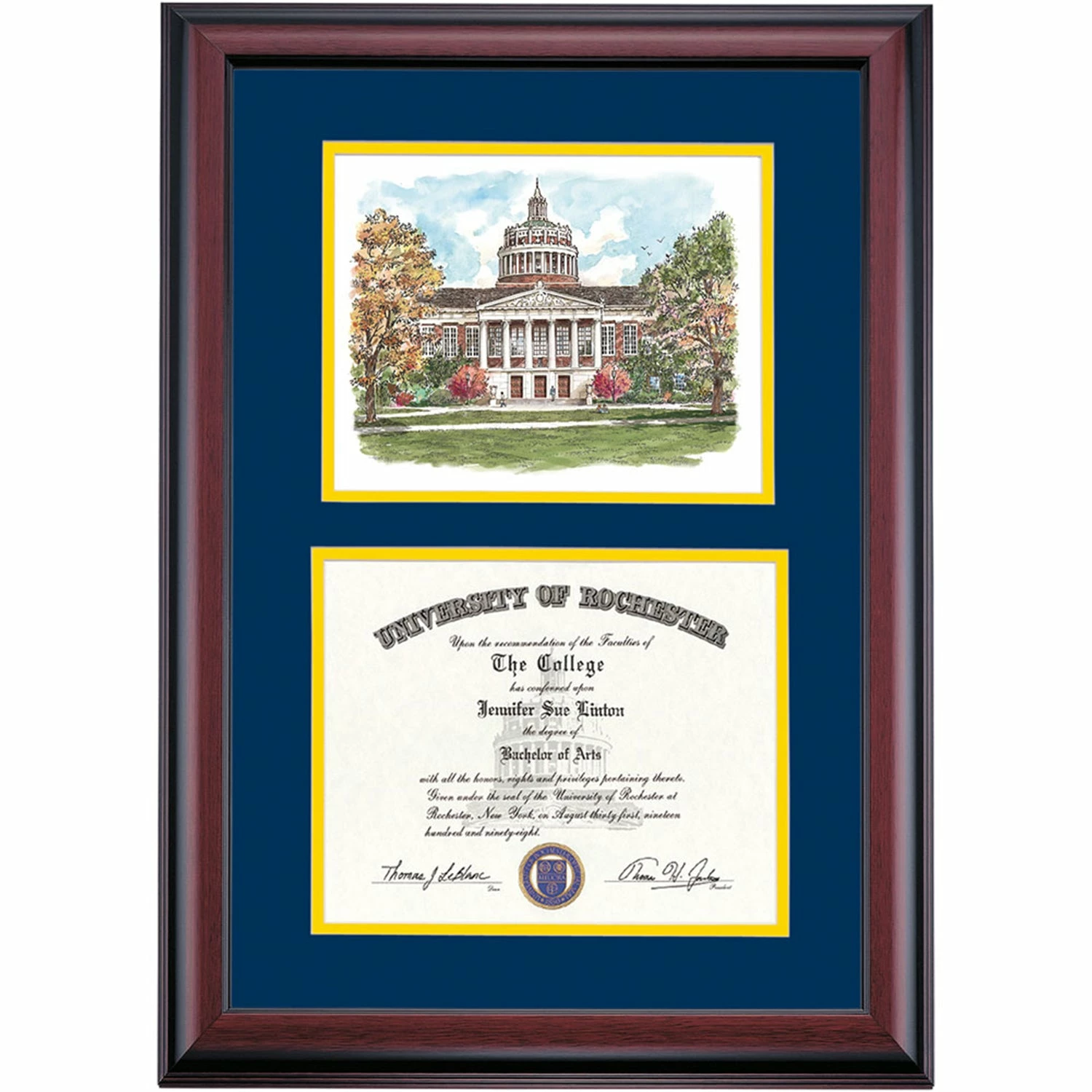 Rochester Premier Rush Rhees Library Diploma Frame 8 Rochester Premier Rush Rhees Library Diploma Frame - Image 6
