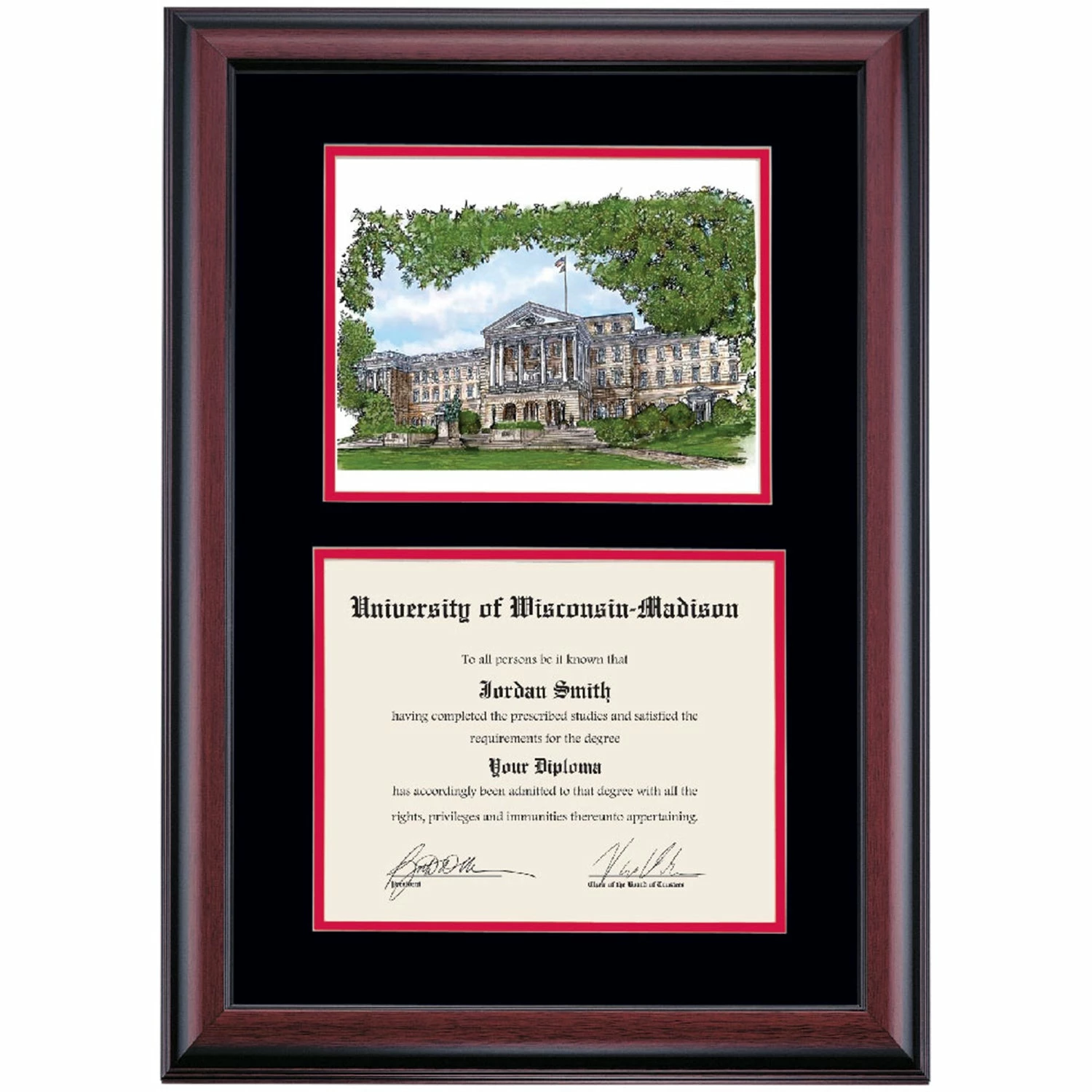 Wisconsin-Madison Premier Bascom Hall Diploma Frame 8 Wisconsin-Madison Premier Bascom Hall Diploma Frame - Image 6