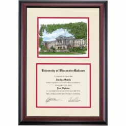 Wisconsin-Madison Premier Bascom Hall Diploma Frame 10 Wisconsin-Madison Premier Bascom Hall Diploma Frame -gift shop DSSHEWWMDPC3CMPW