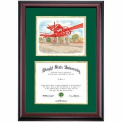 Wright State Premier Turning Points Sculpture Diploma Frame -gift shop DSSHEWWRIPC4HGRTW