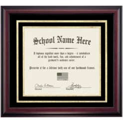Graduation Diploma Frame With Black And Gold Matting For 11 X 14 Diploma