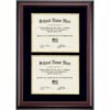 Double Diploma Frame With Black And Gold Matting For Two 8.5 X 11 Diplomas -gift shop DS SHE S C4 BG