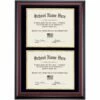 Double Diploma Frame With Black And Gold Matting For Two 11 X 14 Diplomas