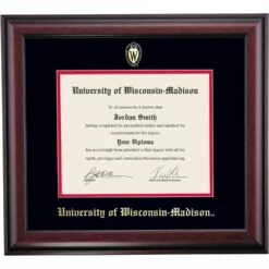 Wisconsin-Madison School Color Traditional Diploma Frame