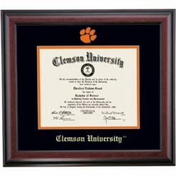 Clemson School Color Traditional Diploma Frame