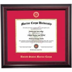 Marine Corps School Color Traditional Diploma Frame