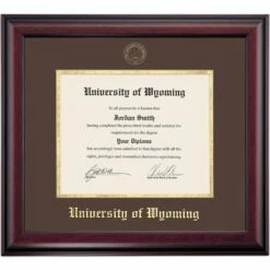 Wyoming School Color Traditional Diploma Frame