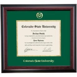 Colorado State Ram Logo School Color Traditional Diploma Frame