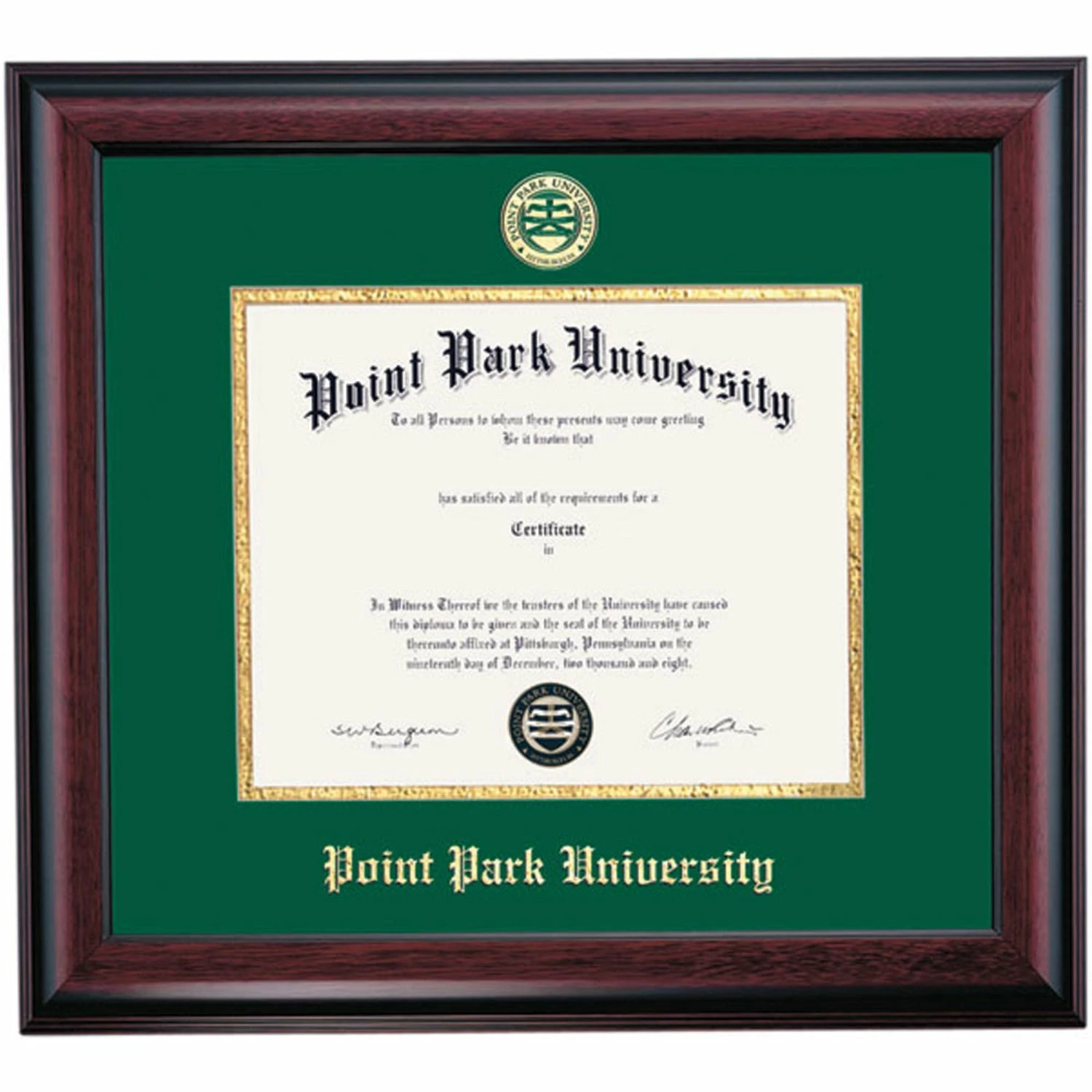 Point Park School Color Traditional Diploma Frame 3 Point Park School Color Traditional Diploma Frame