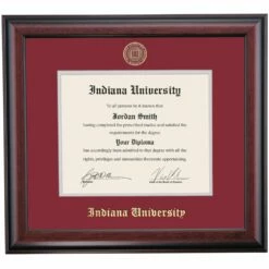 Indiana School Color Traditional Diploma Frame