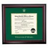 William & Mary School Color Traditional Diploma Frame