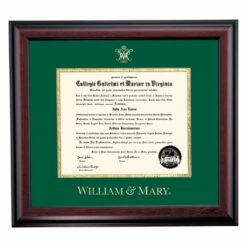 William & Mary School Color Traditional Diploma Frame
