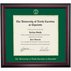 North Carolina At Charlotte School Color Traditional Diploma Frame