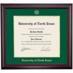 North Texas School Color Traditional Diploma Frame