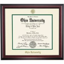 Ohio Traditional For Bachelors And Masters Diploma Frame