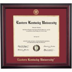 Eastern Kentucky School Color Traditional For Doctoral Diploma Frame