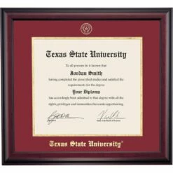 Texas State School Color Traditional Diploma Frame