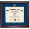 American Public University System School Color Traditional Diploma Frame -gift shop DS SHE T C7 NG APA