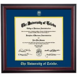 Toledo School Color Traditional For All Graduate Degrees Diploma Frame