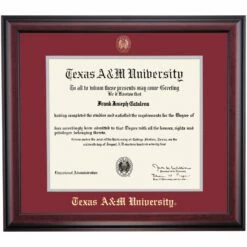 Texas A&M School Color Traditional Diploma Frame