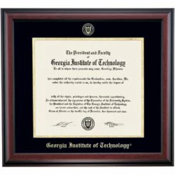 Georgia Institute Of Technology School Color Traditional Diploma Frame