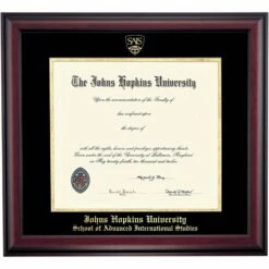 Johns Hopkins SAIS School Color Traditional Diploma Frame