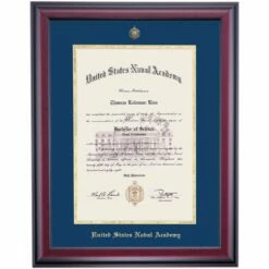 United States Naval Academy School Color Traditional Diploma Frame