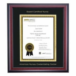 American Nurses Credentialing Center Traditional Certificate Frame