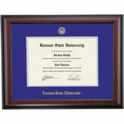 Kansas State School Color Traditional For Veterinary Degree Diploma Frame