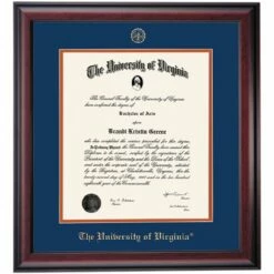 Virginia School Color Traditional Diploma Frame