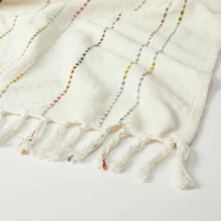 Phoebe Embroidered Stripe Throw Blanket -gift shop Dash Stripe Throw Rainbow 008