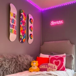 Hand Painted Skateboard Deck Wall Decor -gift shop DecorHandPaintedSkateboards