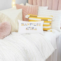 Embroidered Stripe Comforter And Sham Set -gift shop Duvet Images 5