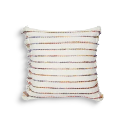 Phoebe Embroidered Stripe With Side Fringe Square Pillow Cover 33 Phoebe Embroidered Stripe With Side Fringe Square Pillow Cover -gift shop Embroidered Stripe Side Fringe Pillow Cover Multi 002