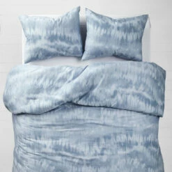 Dreamy Shibori Comforter And Sham Set -gift shop Full Bed Blue Shibori C