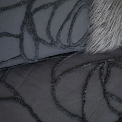 Boho Rose Comforter And Sham Set -gift shop Grey Boho Rose Detail 010