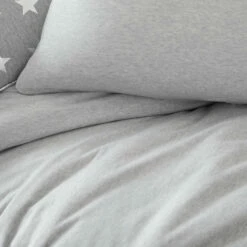 Logan T-Shirt Jersey Comforter And Sham Set -gift shop Grey Jersey Comforter Detail