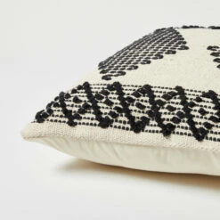 Handmade Diamond Embroidered Square Pillow -gift shop Handmade Diamond Textured Square Pillow Cover 007