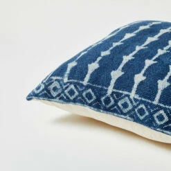 Handmade Indigo Block Printed Square Pillow -gift shop Handmade Printed Square Pillow Cover 006