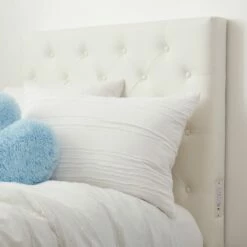 Harlow Tufted Charging Headboard -gift shop Headboard Hazel Leather 004