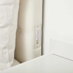 Harlow Tufted Charging Headboard -gift shop Headboard Hazel Leather 101