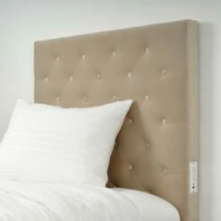 Harlow Tufted Charging Headboard -gift shop Headboard Hazel Natural 006