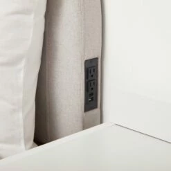 Riley Charging Round Headboard -gift shop Headboard Round Linen 086