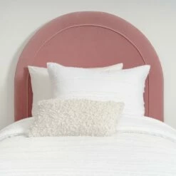 Riley Charging Round Headboard -gift shop Headboard Round Velvet Blush 002